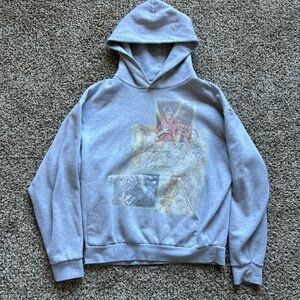 Stylish Gray Graphic Hoodie for Men